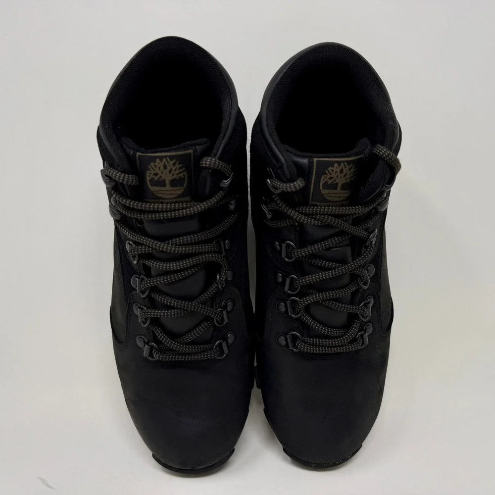 Timberland White Ledge Waterproof Hiking Boots Black Leather A21AC Men's Size 8